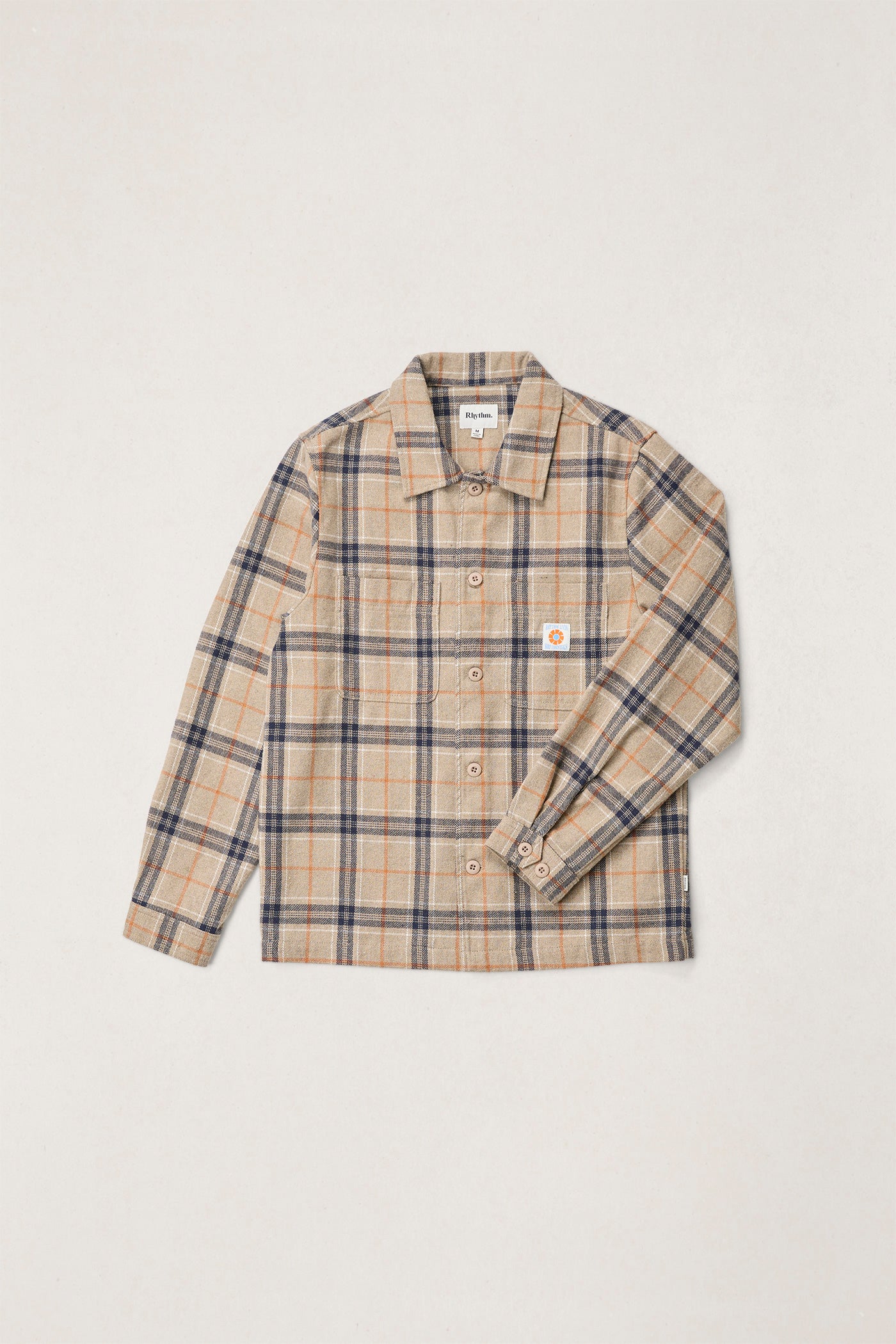 Oscar Check Ls Shirt Stone – Rhythm