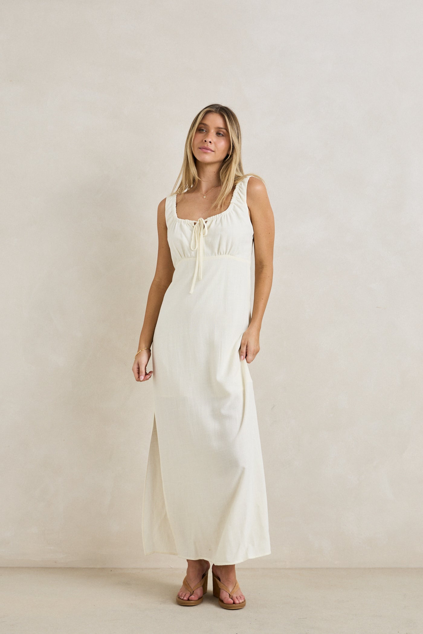 Deauville Gathered Long Dress