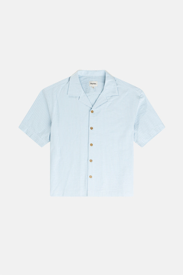 Relaxed Check Ss Shirt Blue
