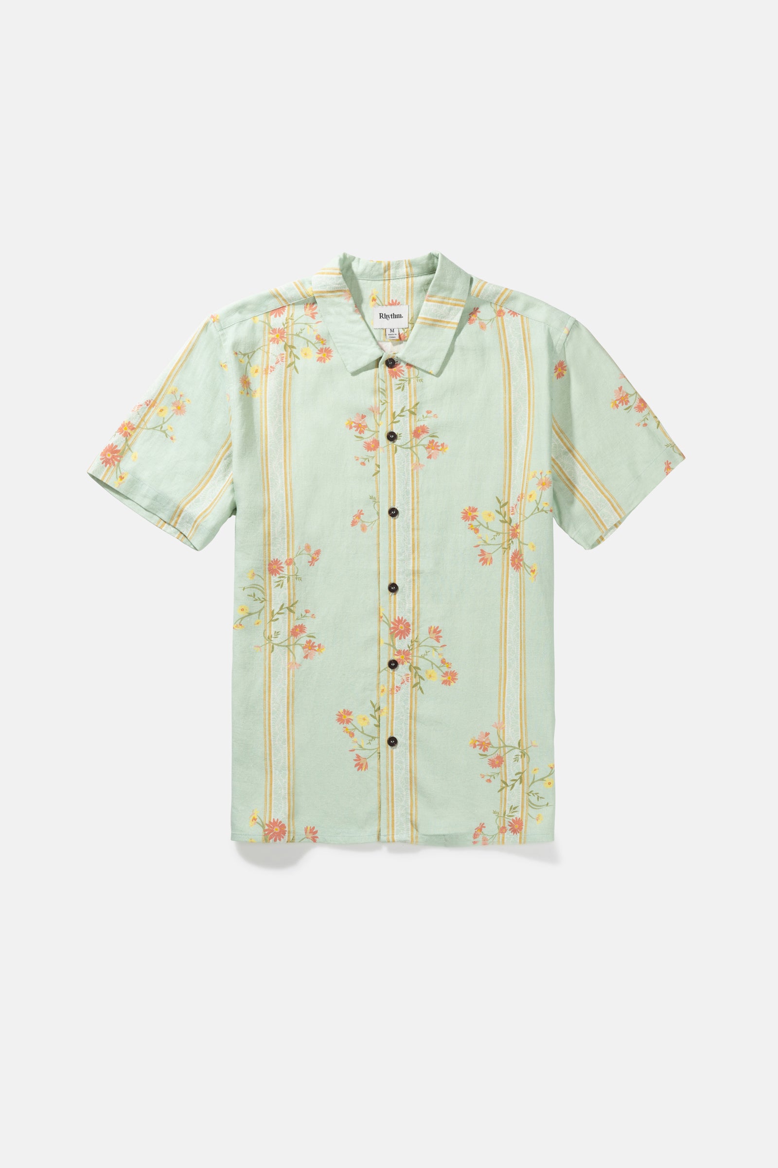 Sage Green Floral Hawaiian Shirt 