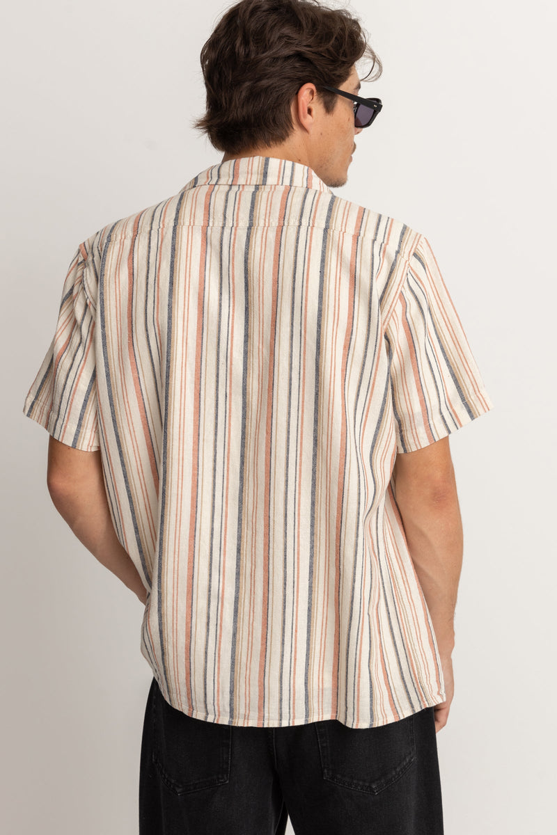 Vacation Stripe Ss Shirt Natural