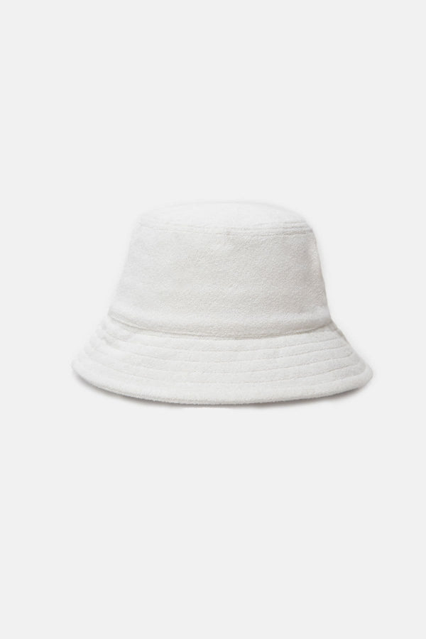 Terry Towelling Bucket Hat White