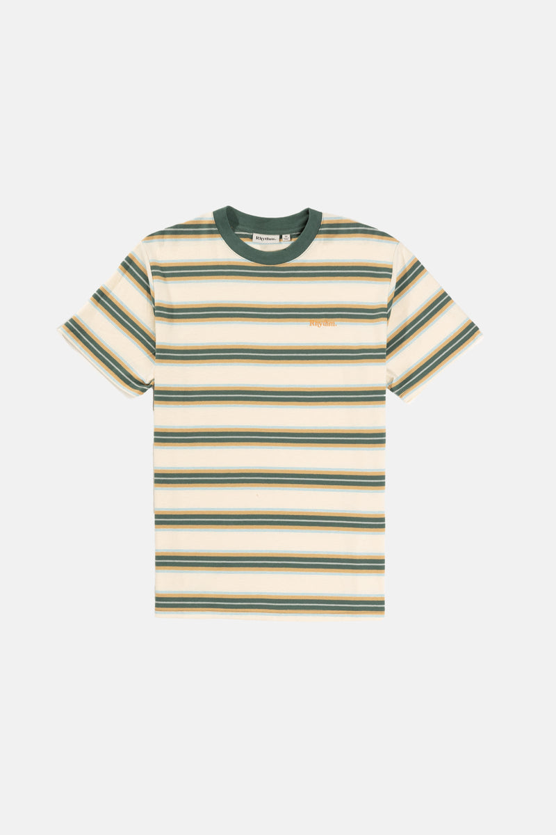 Everyday Stripe SS T-Shirt Vintage Green