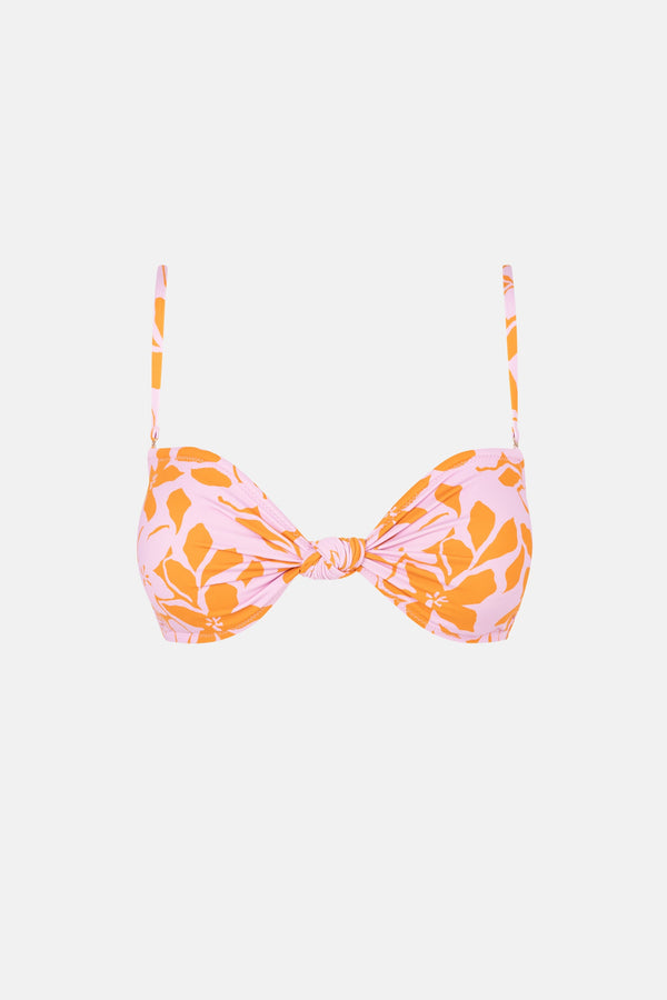 Bora Bora Knotted Bandeau Top Pink