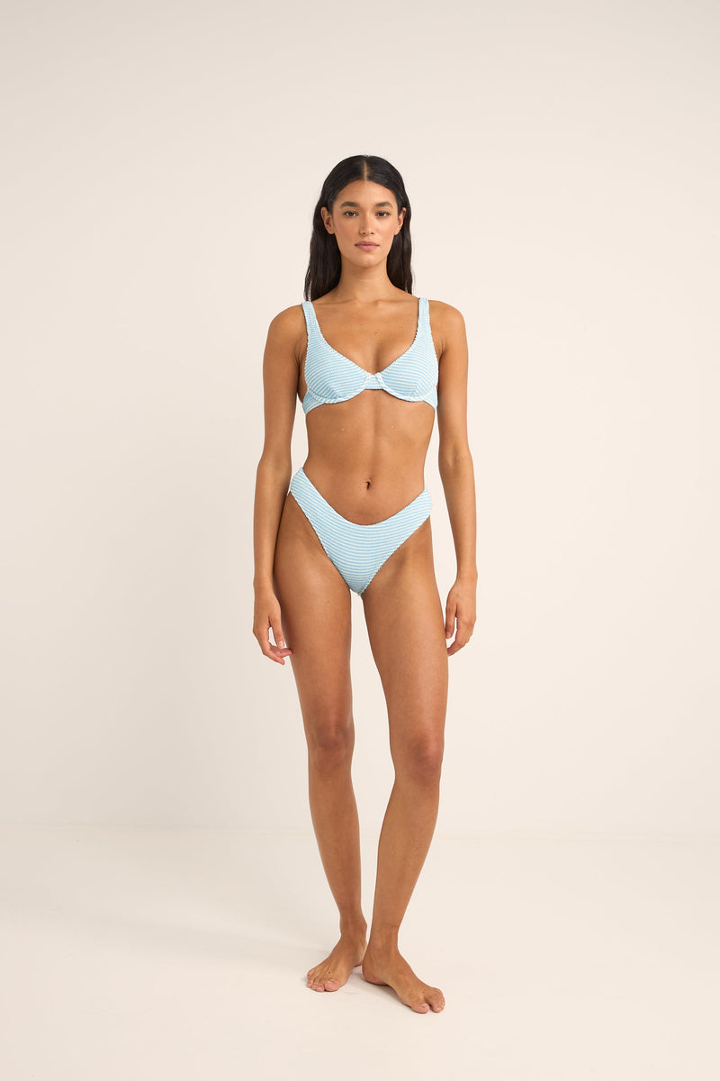 Cove Stripe Underwire Top Blue