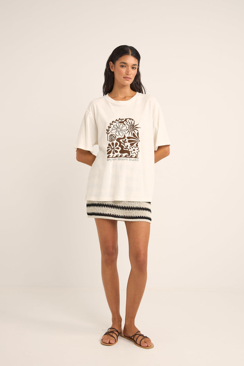 Bloom Studio Oversized T-Shirt Vintage White