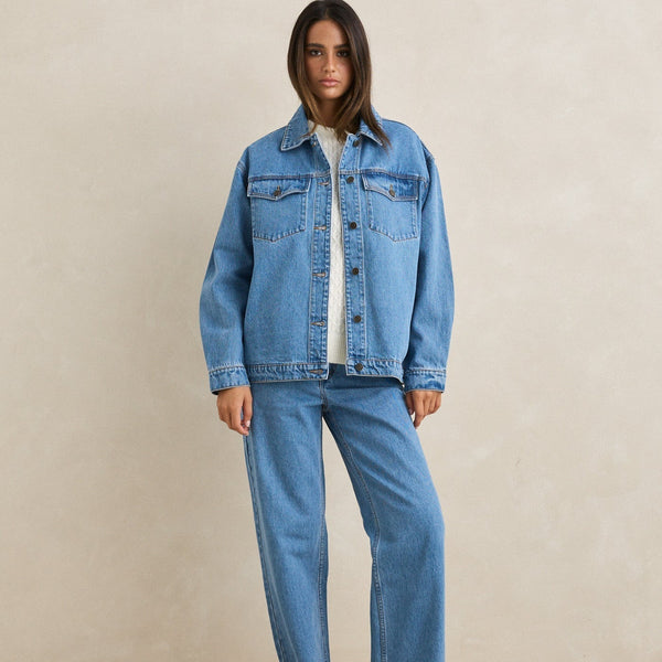 Essential Denim Jacket Worn Indigo – Rhythm