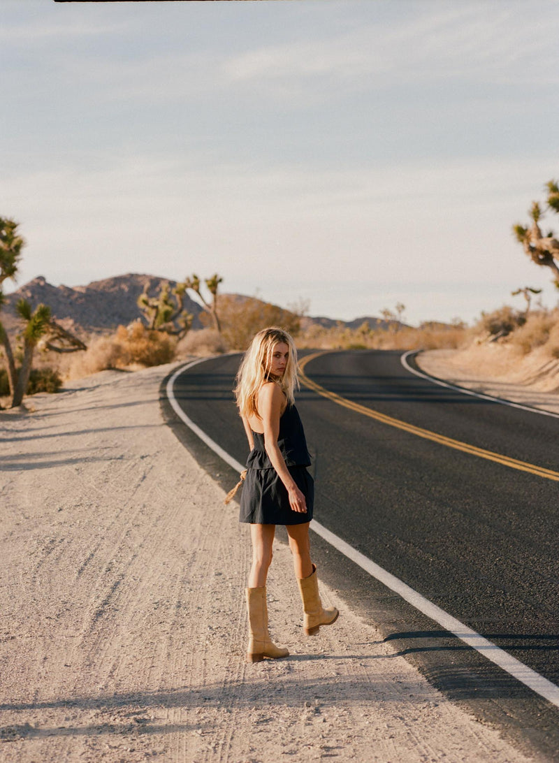 Louise Check Skort Navy