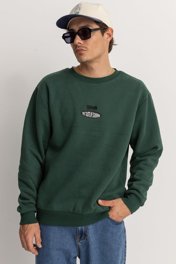 Embroidered Fleece Crew Pine