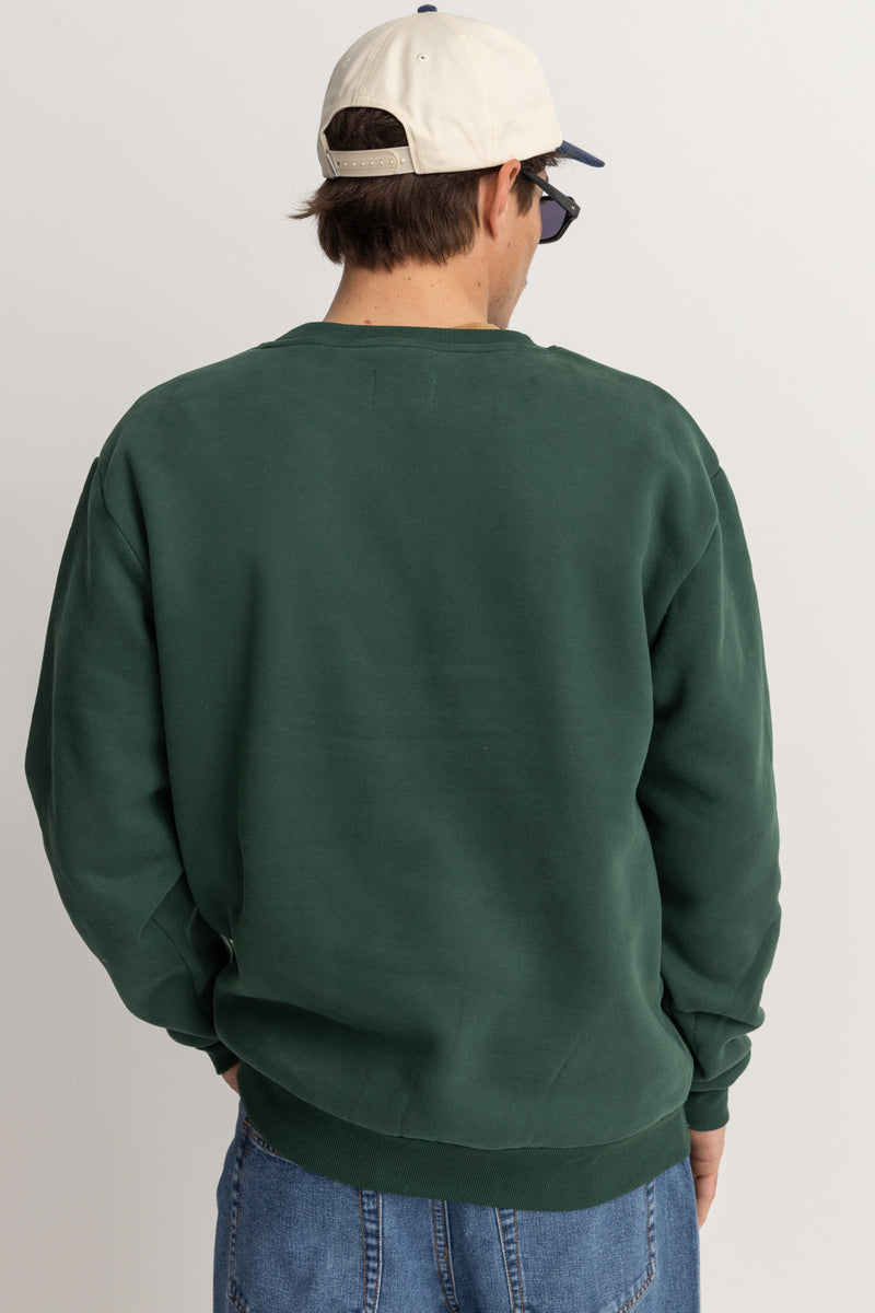 Embroidered Fleece Crew Pine