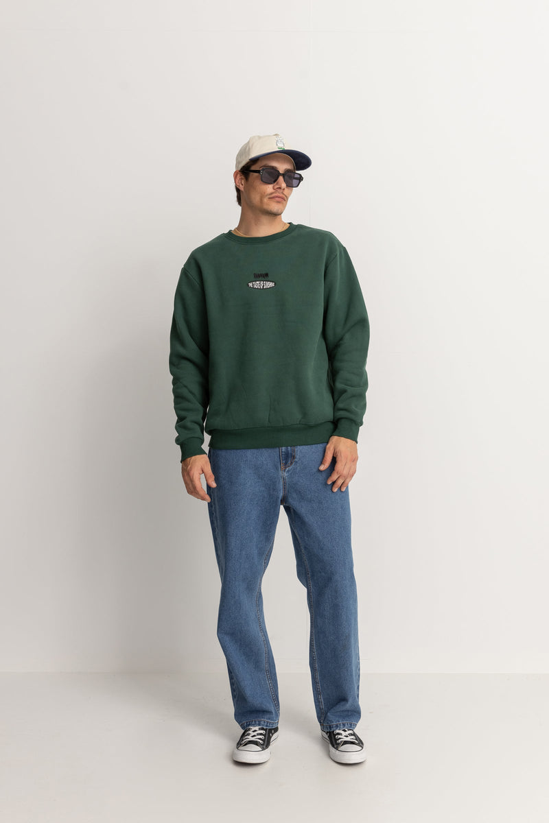 Embroidered Fleece Crew Pine