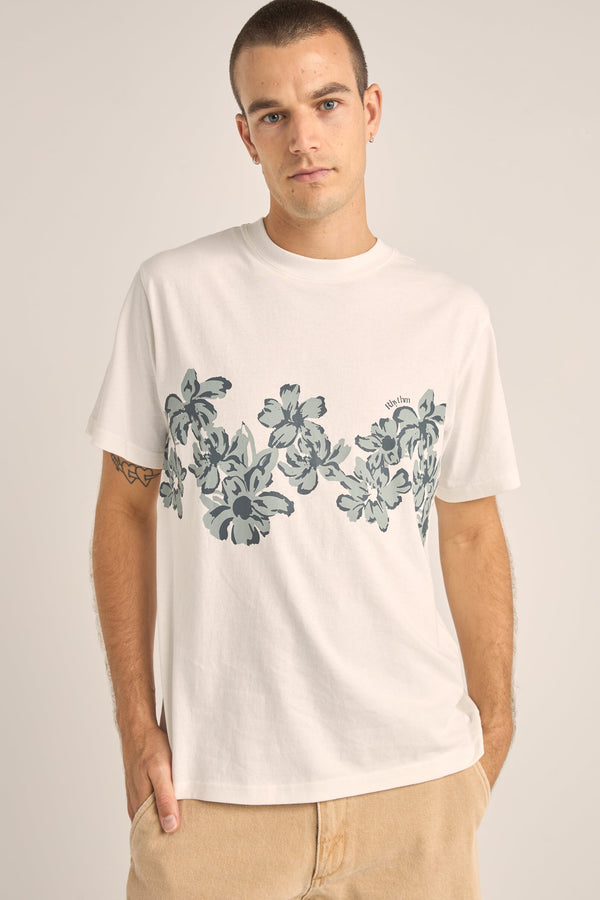 Vacation Floral Ss T Shirt Vintage White