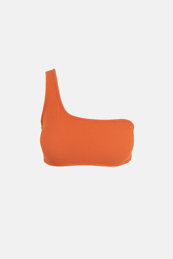 Isla Rib One Shoulder Top Chilli