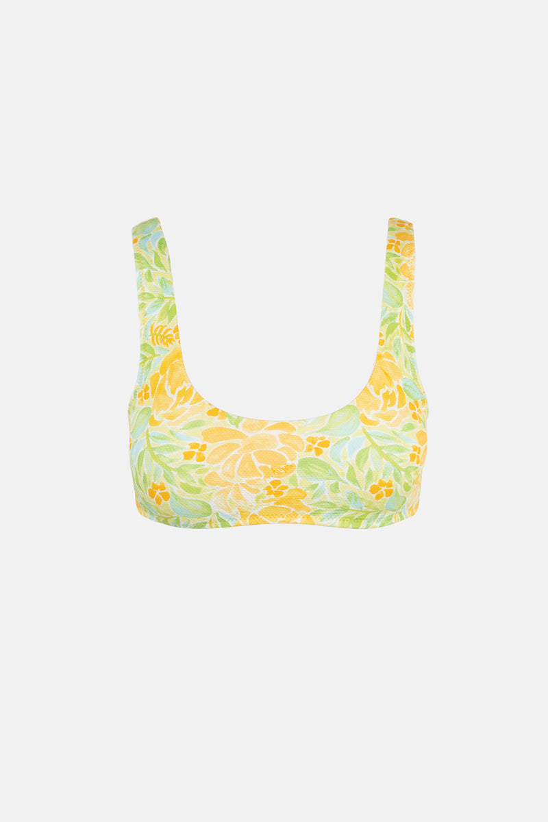 Magnolia Floral Crop Top Fern