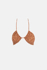 Nazare Paisley Halter Top Café