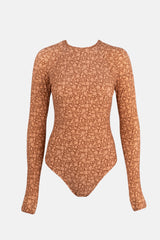Nazare Paisley Long Sleeve One Piece Café