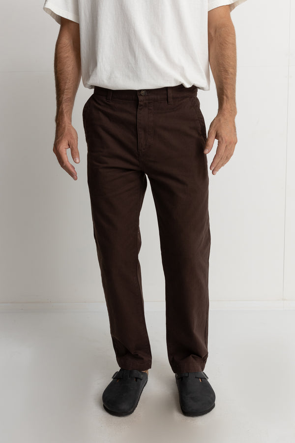 Essential Twill Trouser Dark Brown