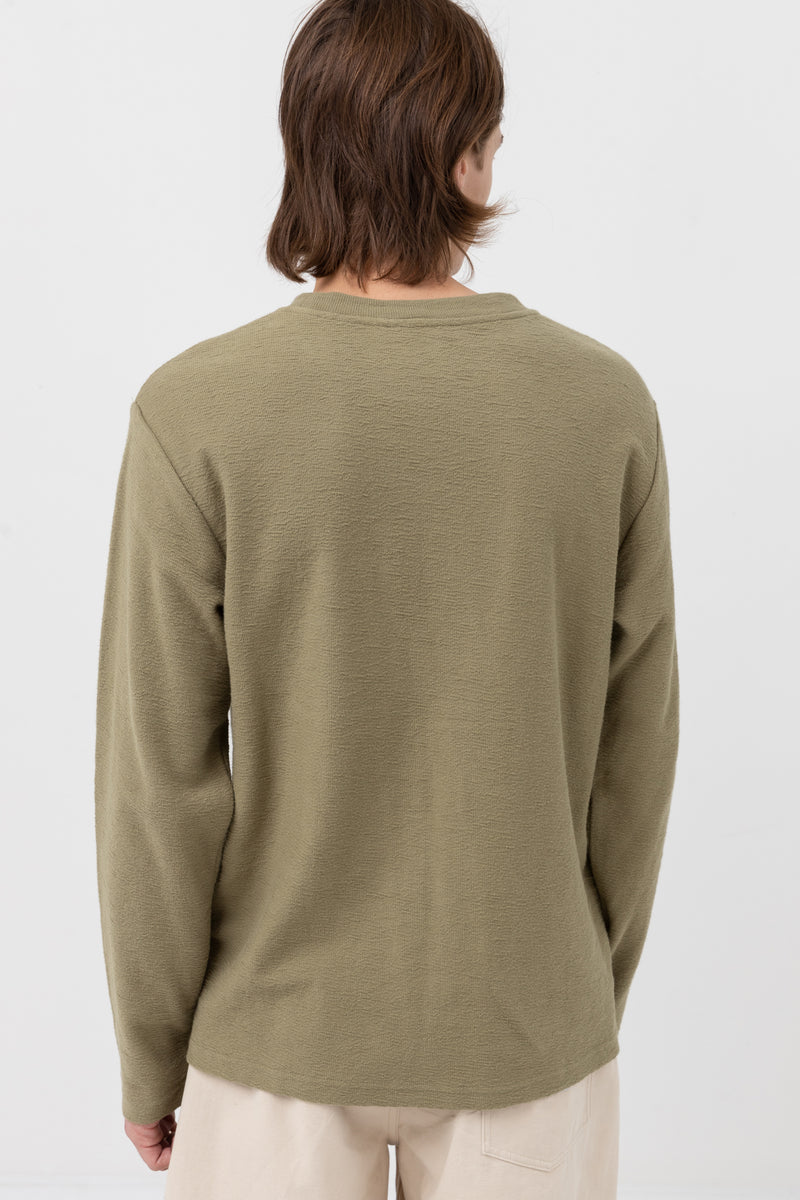 Vintage Textured Ls T Shirt Fatigue