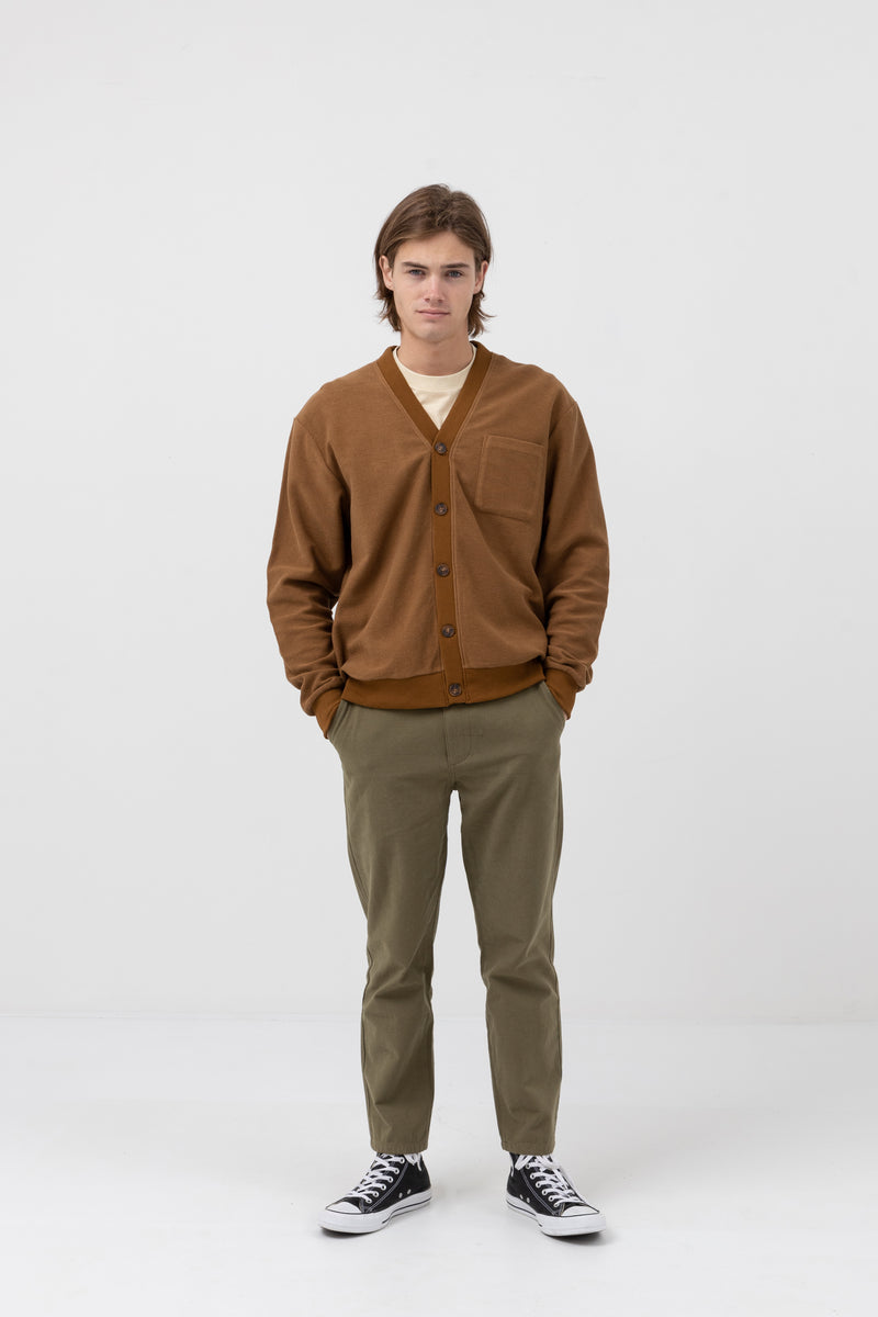 Reverse Terry Cardigan Cedar