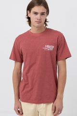 Livin Slub Ss T Shirt Vintage Red