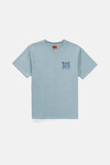 Flower Vintage Ss T Shirt Blue Fog