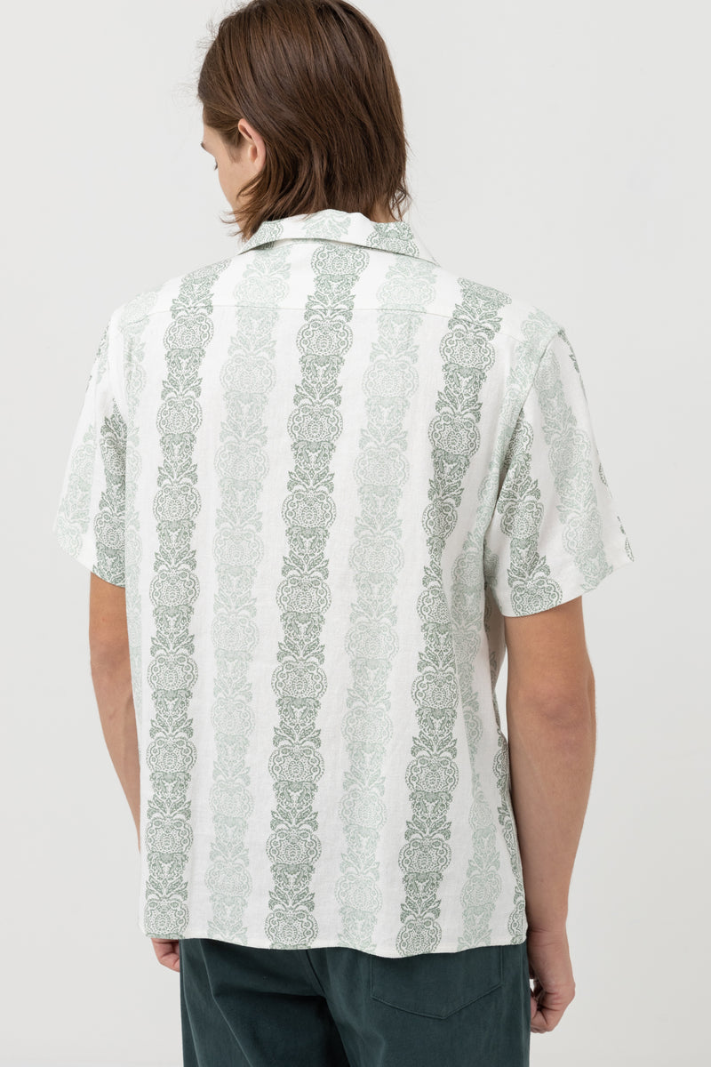 Pineapple Stripe Ss Shirt Sage