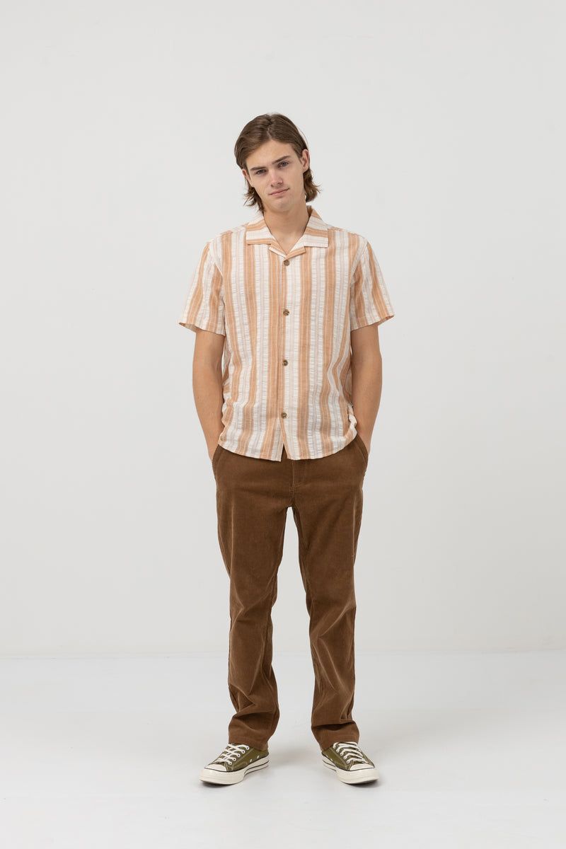 Vacation Stripe Ss Shirt Cedar