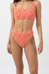 Zadie Floral Smocked Xanadu Pant Chilli