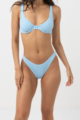 Sunbather Stripe Hi Cut Pant Ocean