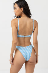 Sunbather Stripe Crop Top Ocean