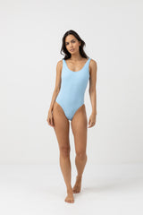 Sunbather Stripe Scoop Neck One Piece Ocean