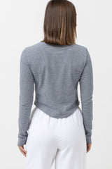 Winona Long Sleeve Navy Stripe