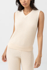 Shell Beach Sweater Vest Oatmeal