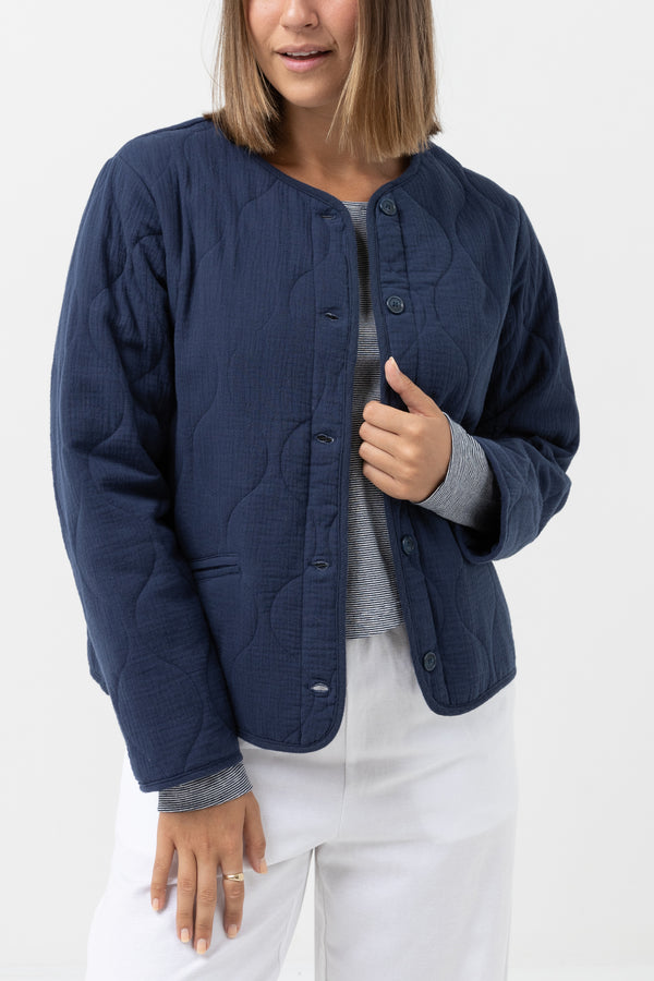 Montauk Quilted Jacket Navy