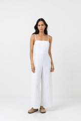 Andres Wide Leg Jumpsuit White