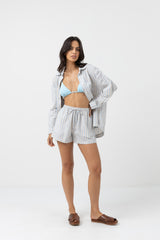 Amore Stripe Oversized Shirt Blue Stripe