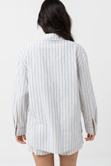 Amore Stripe Oversized Shirt Blue Stripe