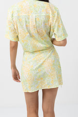 Magnolia Floral Tie Mini Skirt Fern