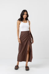 Lucinda Maxi Skirt Chocolate