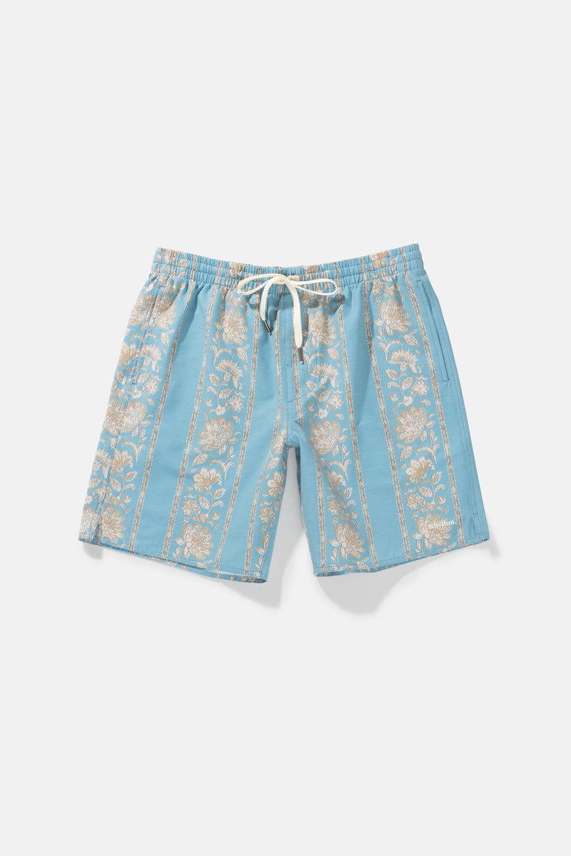 Paisley Stripe Beach Short Slate