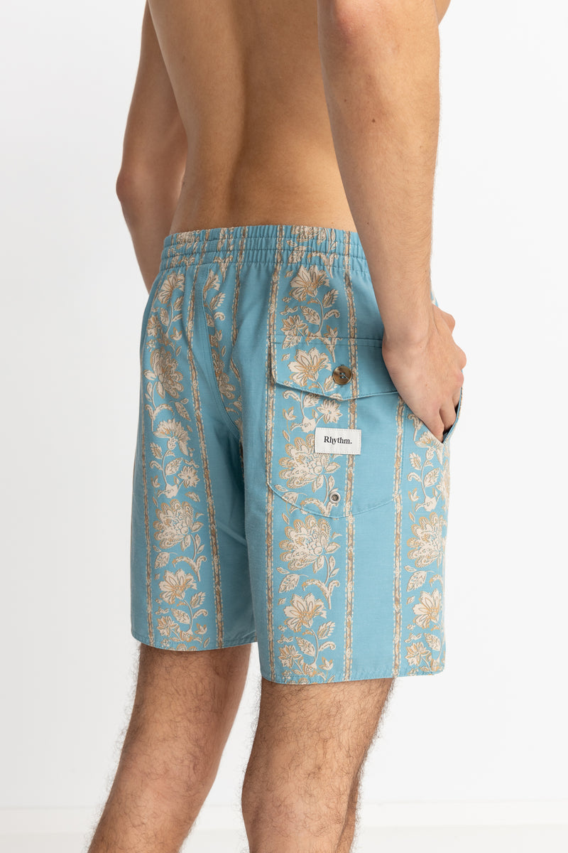 Paisley Stripe Beach Short Slate