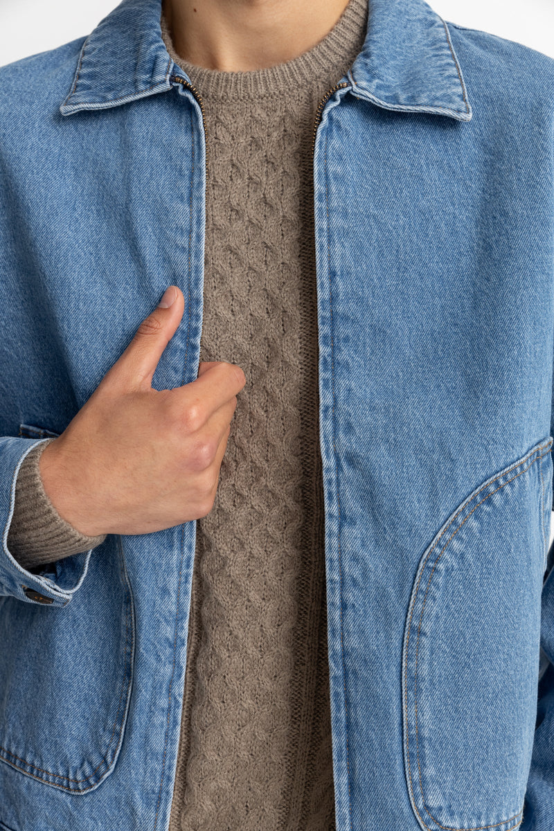 Denim Utility Jacket Worn Indigo