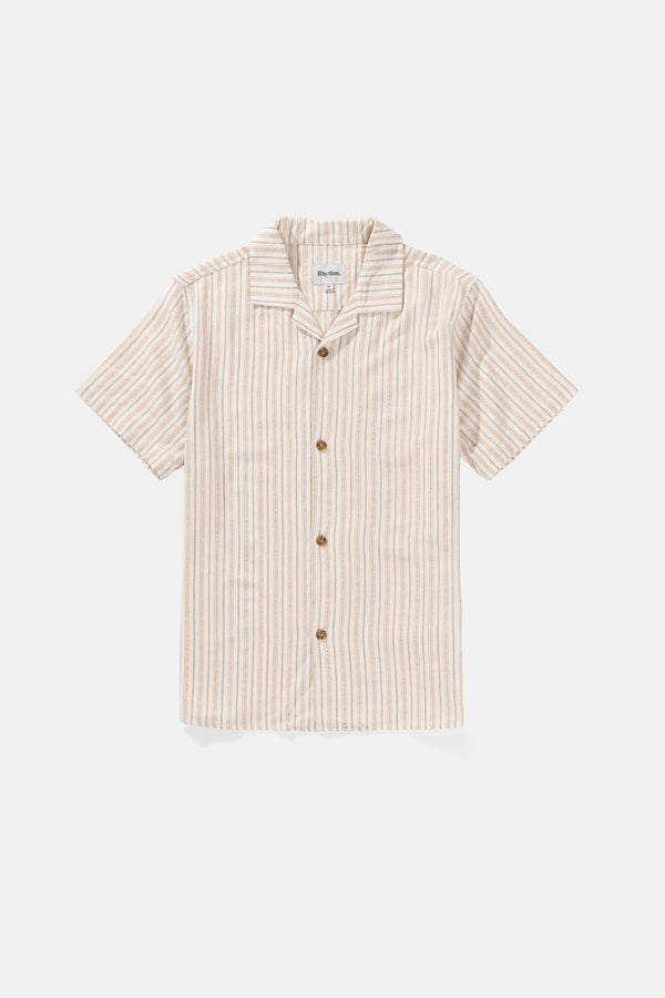 Vacation Stripe Ss Shirt Natural