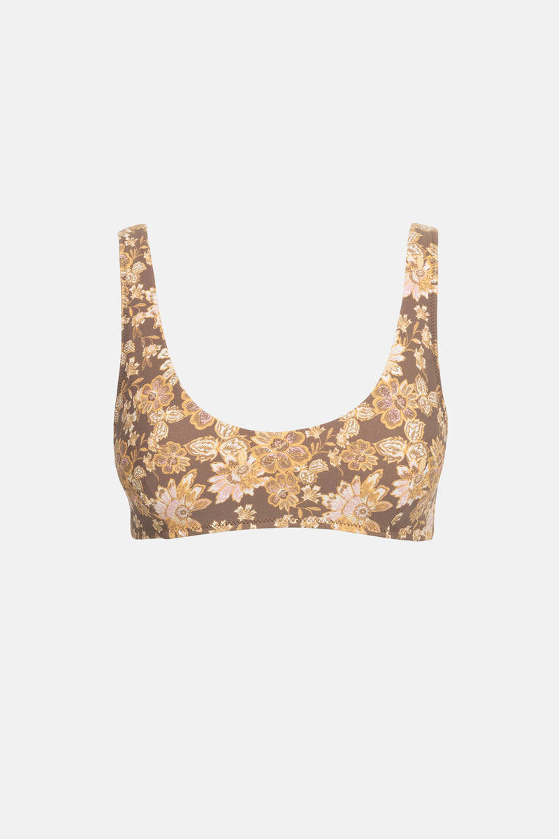 Arcadia Paisley Crop Top Chocolate