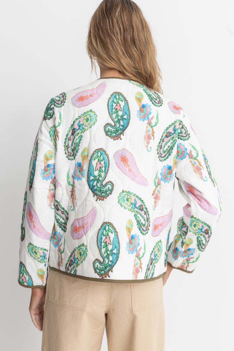 Brooklyn Paisley Quilted Jacket Natural