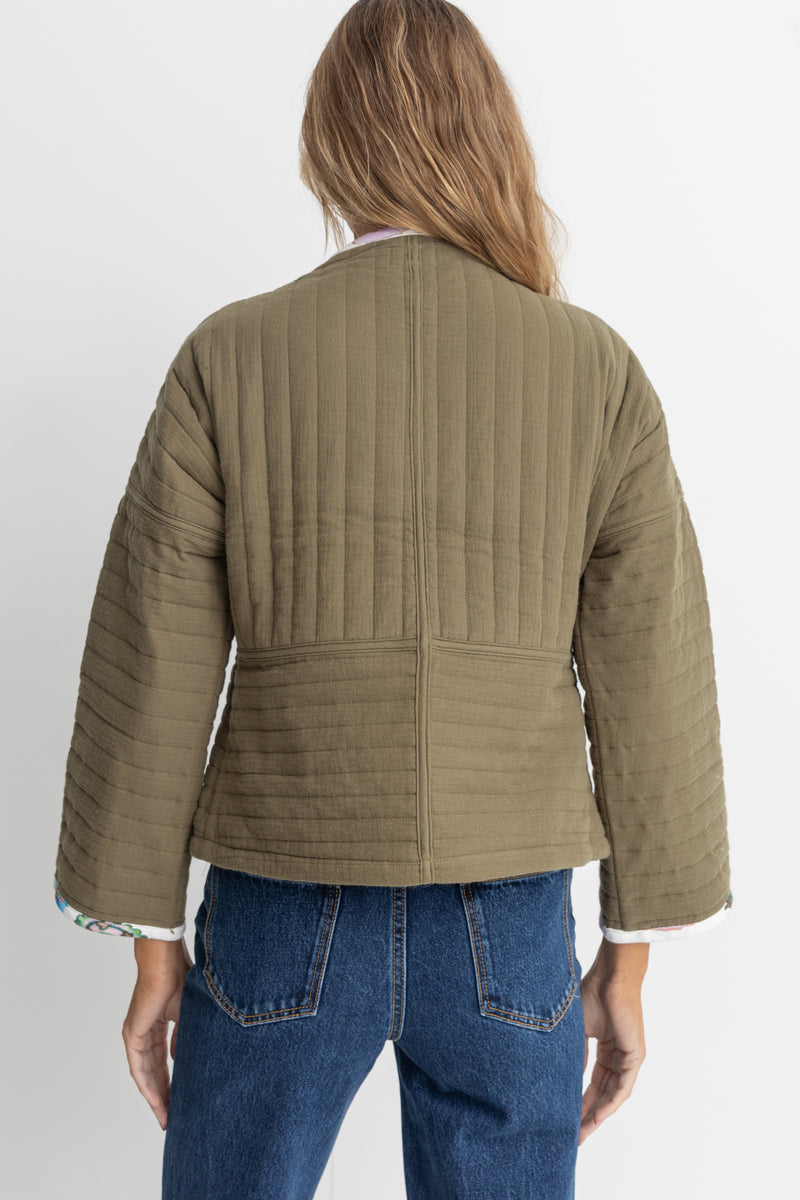 Jyoti Quilted Jacket Olive