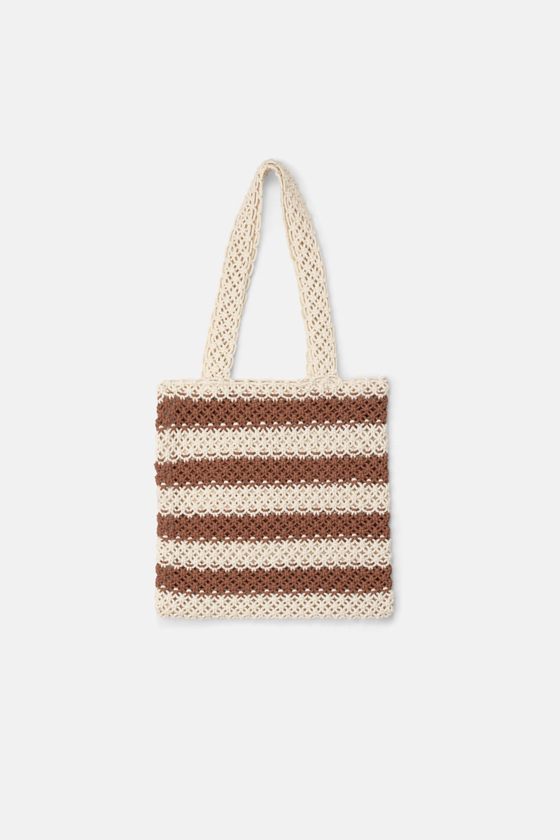 Cove Stripe Crochet Tote Bag