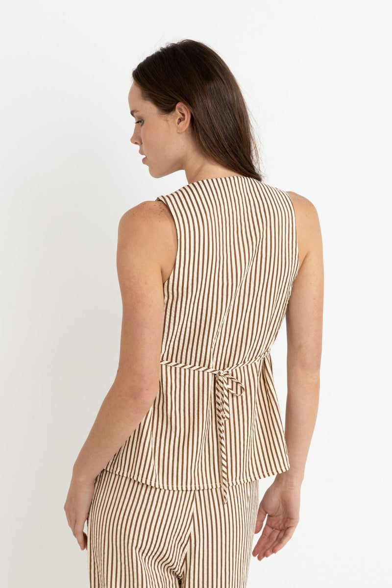 Cove Stripe Long Vest