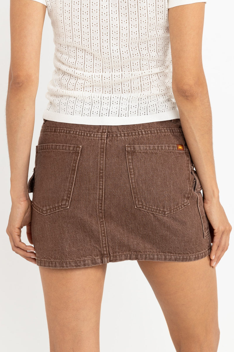 Cargo Denim Mini Skirt