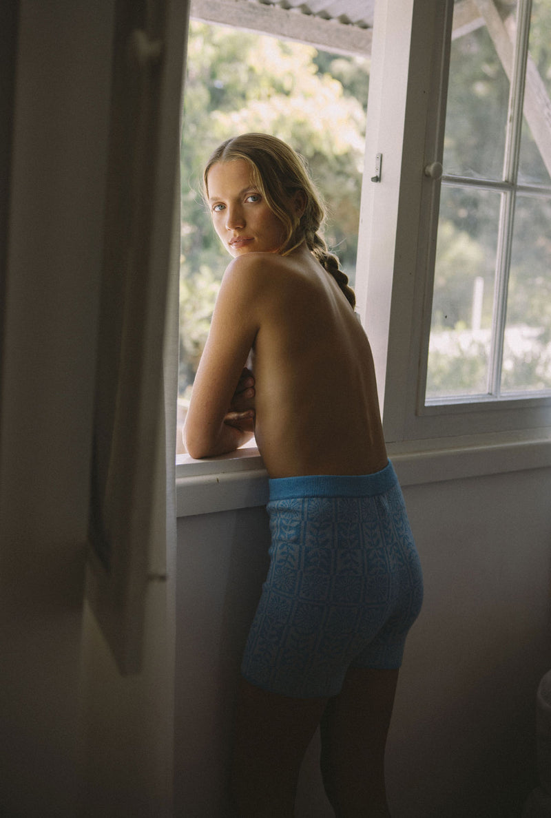 Journey Knit Short Blue